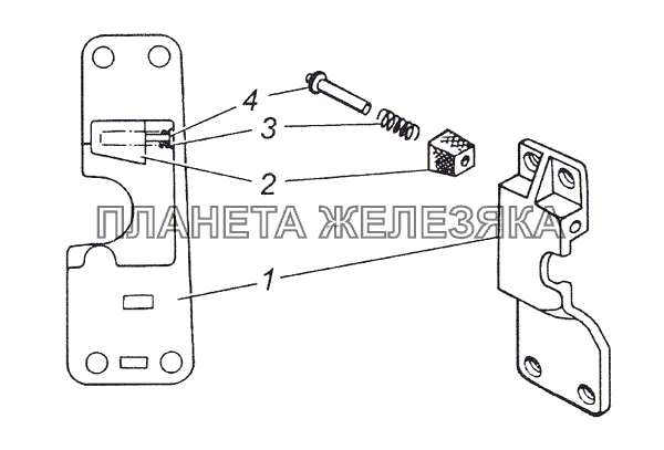 5320-6105035-10 Фиксатор замка левый КамАЗ-4308 (2008)